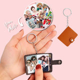 Personalized 12 Photos Album Keyring Custom Photo keychain Pendant Valentine's Day Gift
