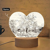 Custom Name What I Love Most Heart Needed You Heart-Shaped Acrylic Panel With Light Base