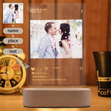 Custom Photo&Name&Place&Text February Clear Acrylic Plaque