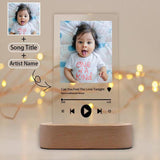 Custom Photo&Song Title&Artist Name Kid Clear Acrylic Music Plaque