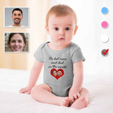 Newborn Baby Jumpsuit Custom Face Mom&Dad Baby Bodysuit Personalized Bubble Romper