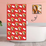 Custom Faces Love Heart Bath Towel 30