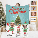 Custom Name&Face Sweet Family Ultra-Soft Micro Fleece Blanket