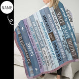 Custom Name Love U Ultra-Soft Pink Tassel blanket