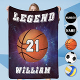 Custom Name&Number Ball Ultra-Soft Micro Fleece Blanket