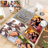 Custom Photo Spend Time with Family Ultra-Soft Micro Fleece Blanket