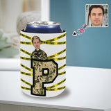 Custom Can Cooler With Boyfriend face Personalized Police Neoprene Koozies Non Slip for Beer Cans and Bottles