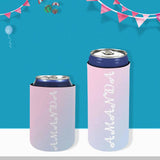 Personalized Name Can Cooler Gradient Soft Neoprene Beer Slim Can Cooler Insulated Perfect for Party or BBQ