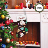 17.52in(L) Super Size-Custom Name Christmas Tree Snowman Gift Christmas Stocking
