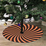 Black&Orange Stripes Christmas Tree Skirt