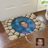 Custom Face Manhole Galaxy Doormat