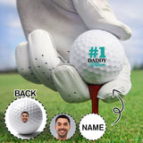 Custom Face&Name Daddy Golf Balls Father's Day Golf Gift Golf Balls for Dad Personalized Funny Golf Balls Create Your Own Golf Balls