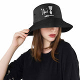 Custom Text Do Not Care Gesture Unisex Bucket Hat