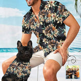 Custom Photo Lily Flower Matching Dog and Owner Hawaiian Shirts Custom Pet Shirt Dog Gift