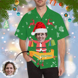 Hawaiian Shirt with Your Face Christmas Shopping Bag Deer Design Your Own Hawaiian Shirt for Him