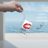 Custom Photo&Song Title&Name Kiss Acrylic Keychain