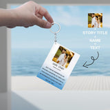 Custom Photo&StoryTitle&Name&Text Love Story Acrylic Keychain