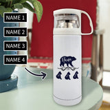 Custom Name Bears Stainless Steel Thermal Insulated Bottle Kids Drink Bottles 350ml Leak Proof Water Bottle