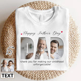 [Upload 1 Photo] Custom Happy Mother's Day Father's Day Family Photo Collage Light Shirts Gift For Mom/Dad/Grandma/Grandpa