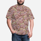 Personalized Shirt with Face Design Custom Men's All Over Print T-shirt Unique Gift