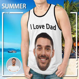 Custom Father Face I Love Dad Men's All Over Print Tank Top