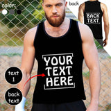 Personalized Tank Tops For Men, Custom Text Sleeveless Shirt, Gifts for Husband/Dad