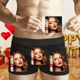 Custom Photo Men's Boxer Briefs Print Your Own Personalized Boxers Underwear with Photo Valentine Gift for Boyfriend Husband