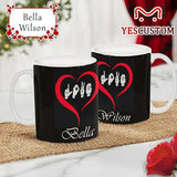 Custom Name Love Gestures Classical White Mug