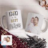 Custom Photo Dad is Best Friend Classical White Mug