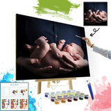 Custom Photo Baby Oil Painting (With Frame And Paint)