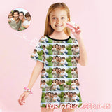 [Special Sale] Big Kids Pajamas Custom Photo Happy Family Childrens Pyjamas Sets Short Pajama Set For Girls Summer Loungewear