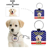 Custom Face&Name&Number Banner Square Pet ID Tag
