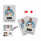 Custom Face Love You Dad Playing Cards