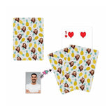 Custom Girl Face Summer Pineapple Playing Cards
