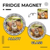 Custom Photo Love Refrigerator Magnetic and Glass Sticker Round Shape Waterproof Personalized Fridge Magnets Beautiful Decorative Home Kitchen Magnet