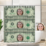 Custom Face Money Shower Curtain 72