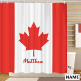 Custom Name Canada Flag Shower Curtain 72