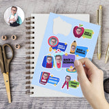 Custom Face Stationery Apple Back To School Removable Adhesive Stickers