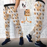 [High Quality] Custom Face Sweatpants with Pet Picture Personalized Men's All Over Print Sweatpants