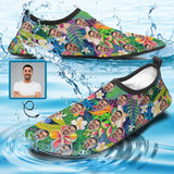 Custom Face Tropical fruit Diving Slip-on for sport Quick-Dry Shoes Beach Swimming Shoes Aqua Shoes Barefoot Shoes Outdoor Water Shoes