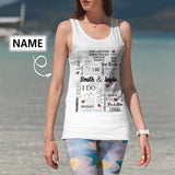 Custom Name Tops Lovers Women's Tank Top Made for You Personalized Text Tank Top for Her