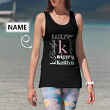 Custom Women's Tank Top with Name Funny Design Sleeveless Top Unique Gift for Her