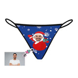 Custom Face Thongs Underwear for Women Personalized Snowflake Women's G-String Panties