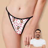 Custom Husband Face Thongs Underwear for Women Personalized Xoxo Heart Women's G-String Panties