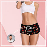 Custom Underwear with Face Personalized I'm Nuts Women's Boyshort Panties