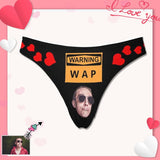 Personalized Face Underwear for Her Custom Warning Wap Lingerie Women's Classic Thong Funny Lovers Gift