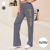Custom Name Women's Straight-Leg Loose Comfy Drawstring Lounge Pants for Yoga Running Sporting